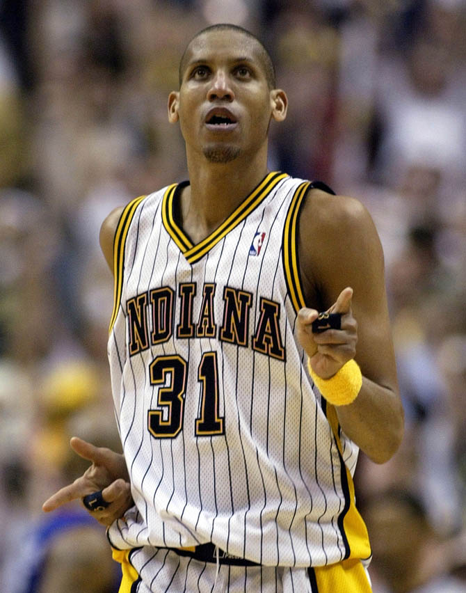 reggie miller #31 white jerseys